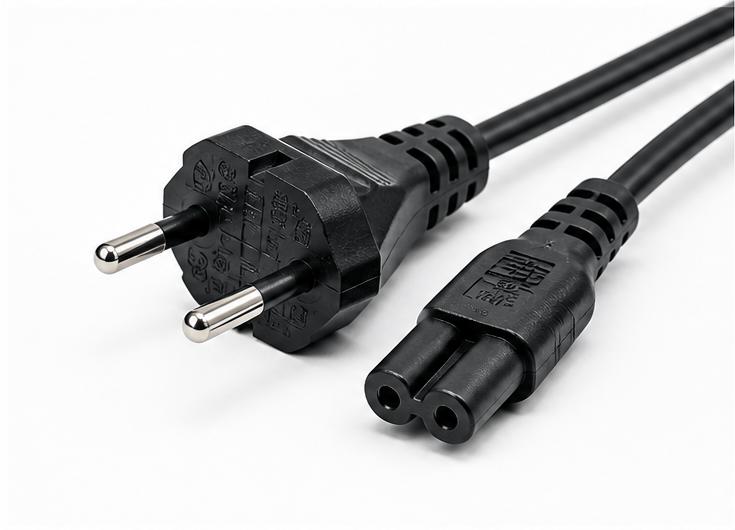 European Two Round Pin Power Cord